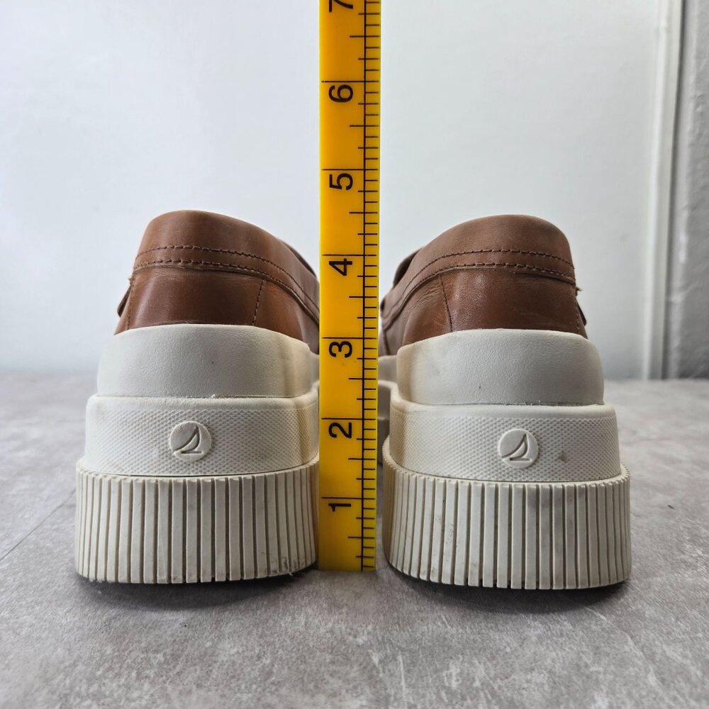 Sperry Women's Tan Platform Penny Loafers - Picture 4 of 11